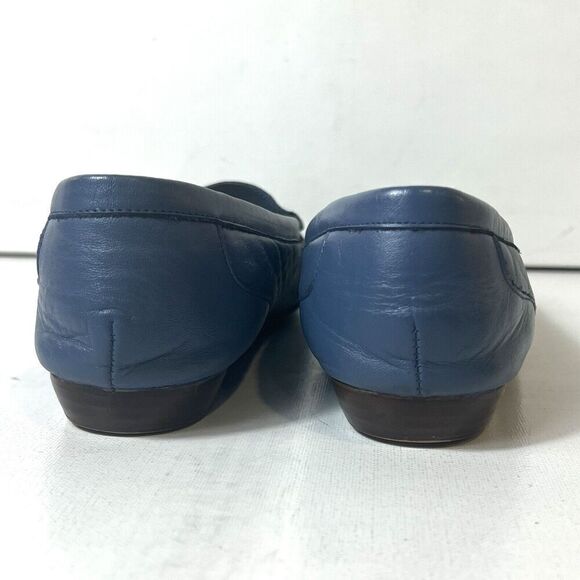 Trotters Flats Womens 11 N Blue Faux Leather Penny Loafer Comfort Casual Slip On - Picture 7 of 11